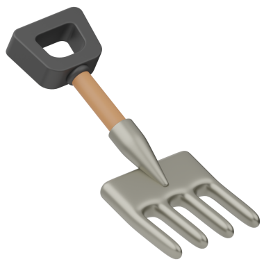 Pitchfork Tarım 3D İllüstrasyon