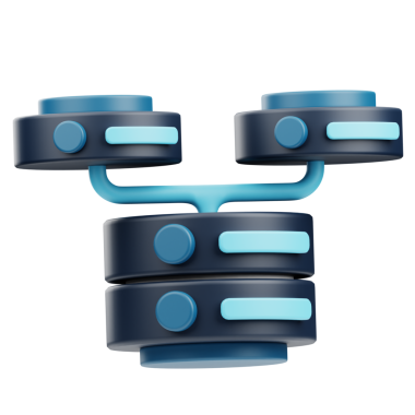 Veri Entegrasyonu 3B Resimleri Beyaz Arkaplanda İzole Edildi