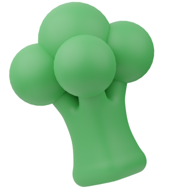 Brokoli Tarım 3D İllüstrasyon