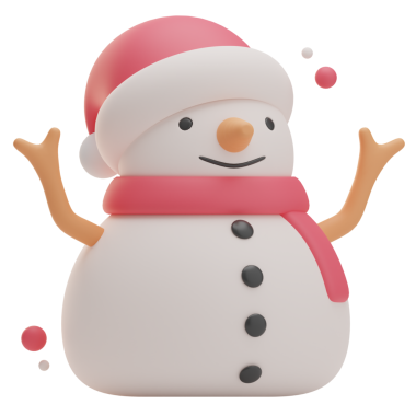 Noel Kardan Adam 3D Görüntü Beyaz Arkaplanda İzole Edildi