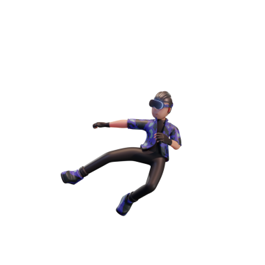 Metaverse Karakteri 3B Görüntü Beyaz Arkaplanda İzole Edildi