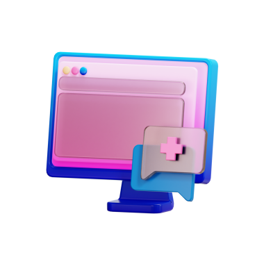 Tıbbi Servis Simgesi 3D Görüntü Beyaz Arkaplanda İzole Edildi 