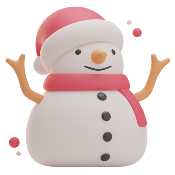 Noel Kardan Adam 3D Görüntü Beyaz Arkaplanda İzole Edildi