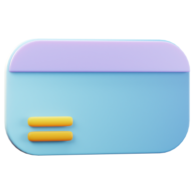 Kredi Kartı 3D Görüntü Beyaz Arkaplanda İzole Edildi