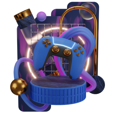 Oyun konsolu için oyun alanı ya da Laptop 3D Görüntü Beyaz Arkaplanda izole edildi