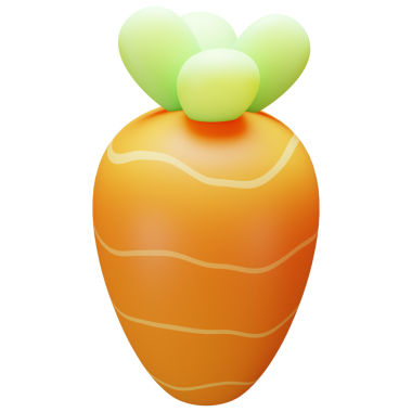 Balkabağı 3D Görüntü Beyaz Arkaplanda İzole Edildi