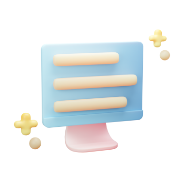 Bilgisayar, 3B Görüntü Beyaz Arkaplanda İzole Edildi  