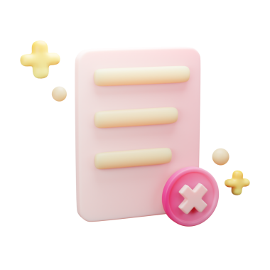 Başarısız Rapor, 3B Görüntü Beyaz Arkaplanda İzole Edildi  