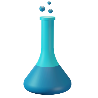Kimya şişesi 3D Görüntü Beyaz Arkaplanda İzole Edildi 