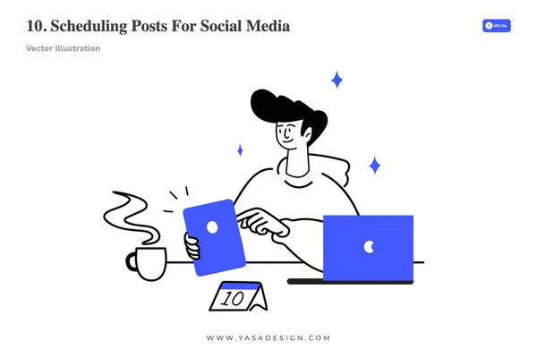 Sosyal medya için zaman çizelgeleri, renkli vektör illüstrasyonu