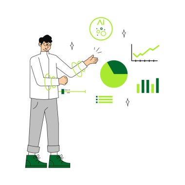 Kesme Sınırı Teknolojisi, Beyaz Arkaplan Vektör İllüstrasyonu  