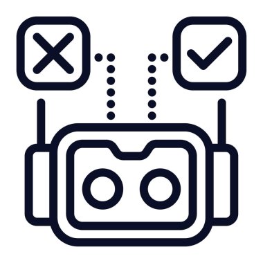 Yapay Zeka Etiği, Beyaz Arkaplanda Vektör İllüstrasyonu  