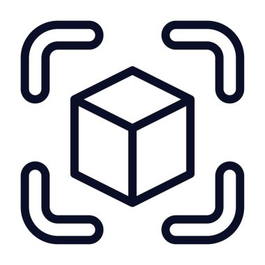 Artırılmış Gerçeklik, Beyaz Arkaplan Vektör İllüstrasyonu  