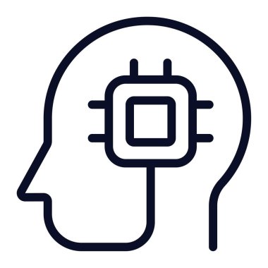 makine öğrenme, beyaz arka planda vektör illüstrasyon  