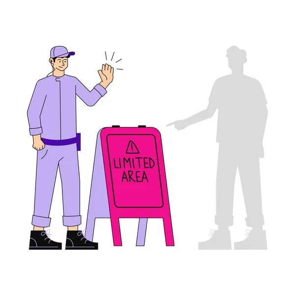 Önümüzde Engellenmiş Yol, Beyaz Arkaplanda Vektör İllüstrasyonu  