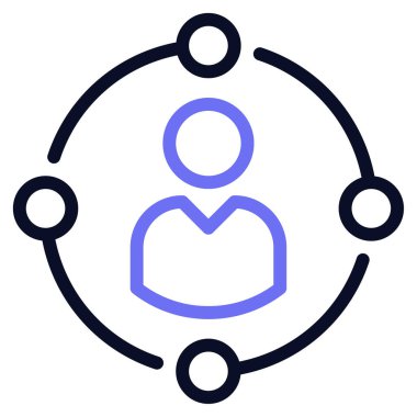 Ortak Pazarlama Simgesi Beyaz Arkaplan Basit Vektör İllüstrasyonu 