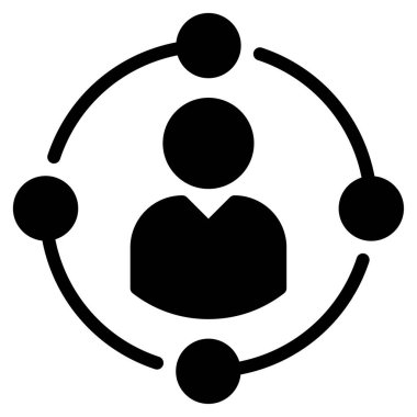 Ortak Pazarlama Simgesi Beyaz Arkaplan Basit Vektör İllüstrasyonu 