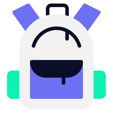 Beyaz Arkaplanda Sırt Çantası Simgesi Basit Vektör ResmiComment 