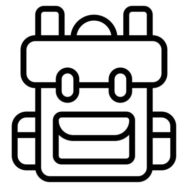 Beyaz Arkaplanda Sırt Çantası Simgesi Basit Vektör ResmiComment 