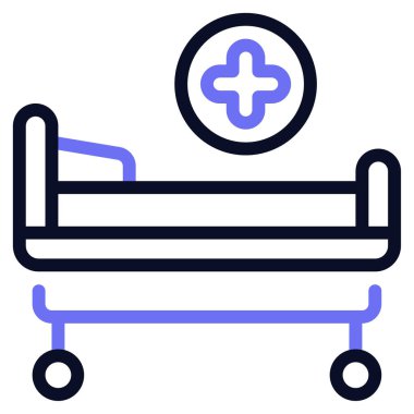 Hastane Kötü Simge Basit Vektör Resimleri Beyaz Arkaplan 