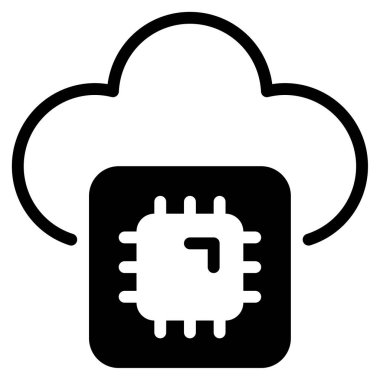 Bulut Otomasyon Simgesi, Beyaz Arkaplanda Basit Vektör İllüstrasyonu 