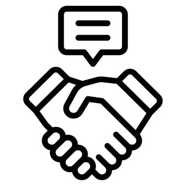 Müşteri İlişkileri Simgesi, Beyaz Arkaplan Üzerine Basit Vektör İllüstrasyonu 