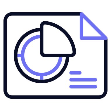 Veri Analizi Simgesi, Beyaz Arkaplanda Basit Vektör İllüstrasyonu 