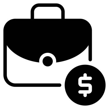 Yatırım Portföyü Simgesi, Beyaz Arkaplan Üzerine Basit Vektör İllüstrasyonu 