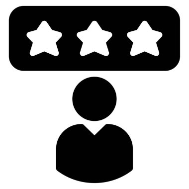 Çevrimiçi İtibar Yönetimi Simgesi, Beyaz Arkaplan Basit Vektör Resimleri 