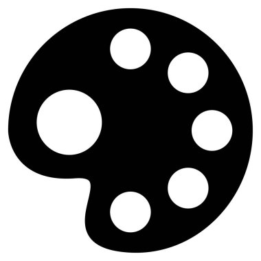 Palet Simgesini Boya, Beyaz Arkaplanda Basit Vektör ResmiComment 