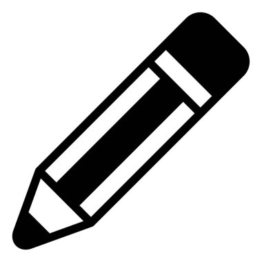 Kalem Simgesi, Beyaz Arkaplanda Basit Vektör İllüstrasyonu 