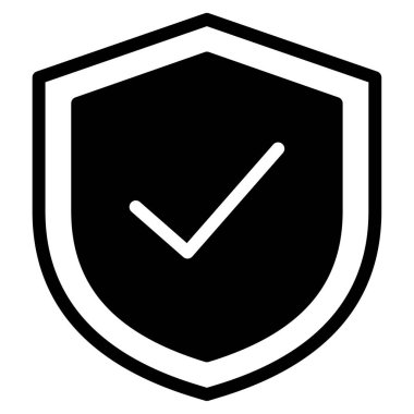 Güvenli Kilit Simgesi, Beyaz Arkaplanda Basit Vektör İllüstrasyonu 