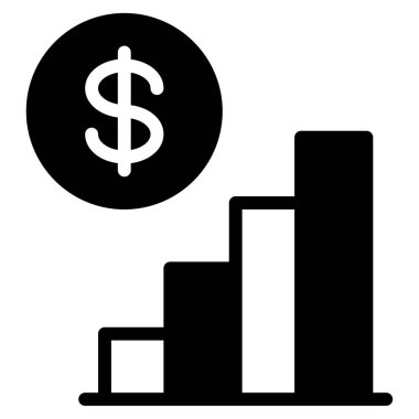 Borsa Simgesi, Beyaz Arkaplan Üzerine Basit Vektör İllüstrasyonu 