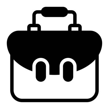 Bavul Paketleme Simgesi, Beyaz Arkaplanda Basit Vektör İllüstrasyonu 