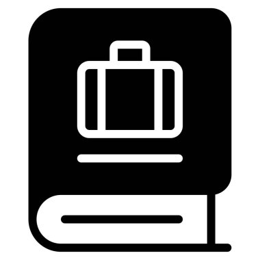 Seyahat Kılavuzu Simgesi, Beyaz Arkaplan Üzerine Basit Vektör İllüstrasyonu 