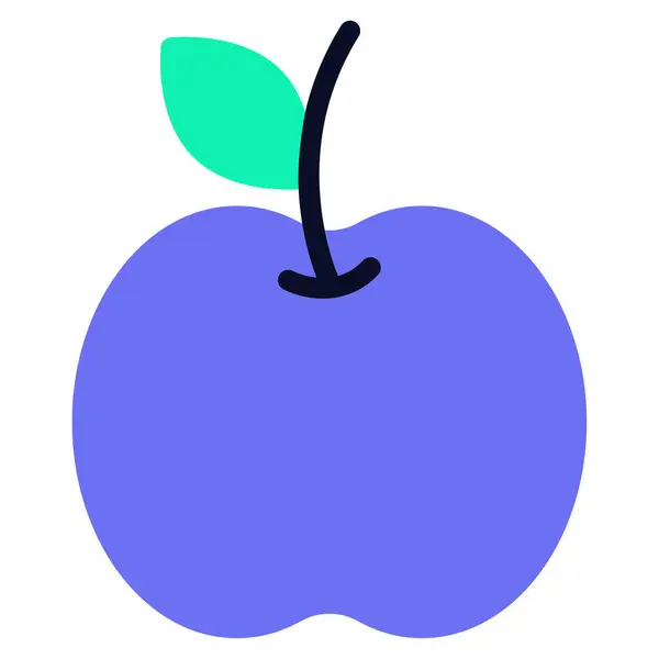 Beyaz Arkaplanda Apple Simgesi Basit Vektör İllüstrasyonu 