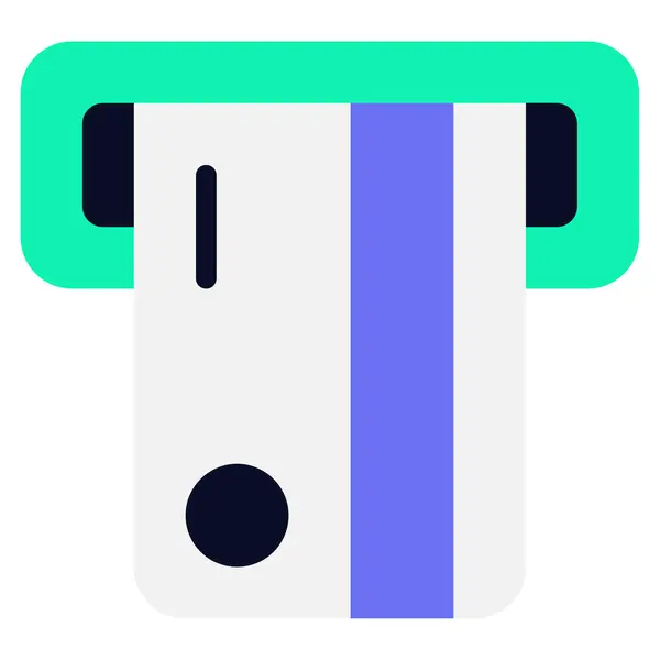 Beyaz Arkaplanda Atm Makinesi Simgesi Basit Vektör ResmiComment 