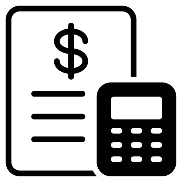 Beyaz Arkaplan Üzerine Bütçe Planlama Simgesi Basit Vektör İllüstrasyonu 