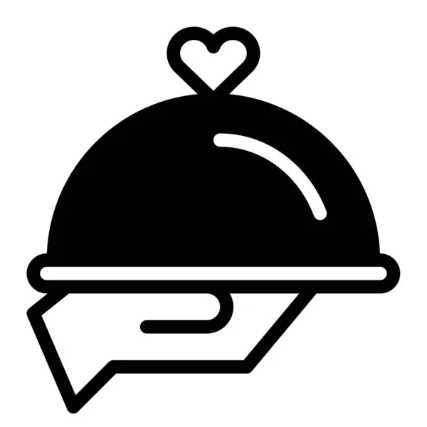 Restoran Yemek Simgesi, Beyaz Arkaplanda Basit Vektör Resimleri 