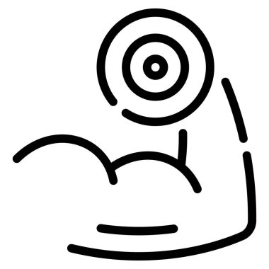 Etkin Egzersiz Simgesi, Beyaz Arkaplan Basit Vektör ResmiComment