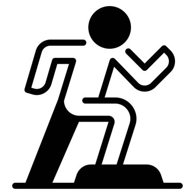 Aerobik Dans Simgesi, Beyaz Arkaplanda Basit Vektör İllüstrasyonu