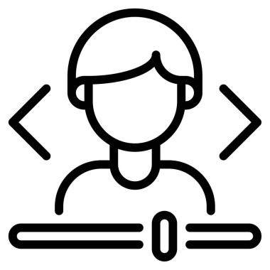 Avatar Oluşturma Simgesi, Beyaz Arkaplanda Basit Vektör İllüstrasyonu