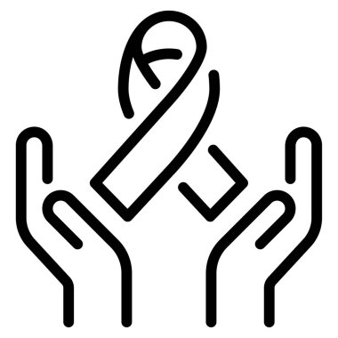 Göğüs Kanserinden Kurtulan Simgesi, Beyaz Arkaplanda Basit Vektör Resimleri