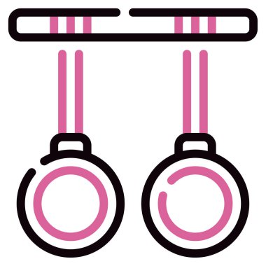 CrossFit Eğitim Simgesi, Beyaz Arkaplanda Basit Vektör İllüstrasyonu