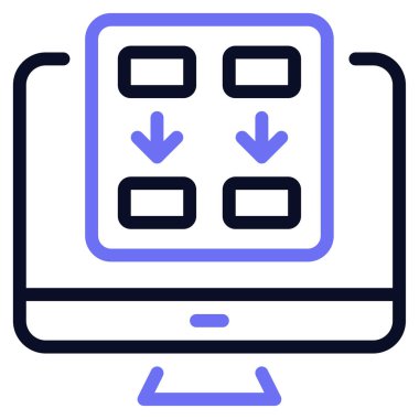 Veri Kalıpları Simgesi, Beyaz Arkaplanda Basit Vektör İllüstrasyonu