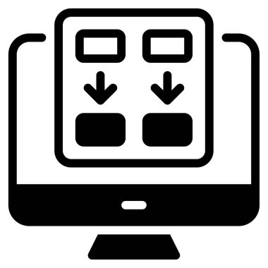 Veri Kalıpları Simgesi, Beyaz Arkaplanda Basit Vektör İllüstrasyonu