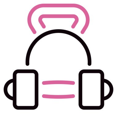 Spor Malzemeleri Simgesi, Beyaz Arkaplanda Basit Vektör İllüstrasyonu