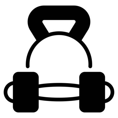 Spor Malzemeleri Simgesi, Beyaz Arkaplanda Basit Vektör İllüstrasyonu