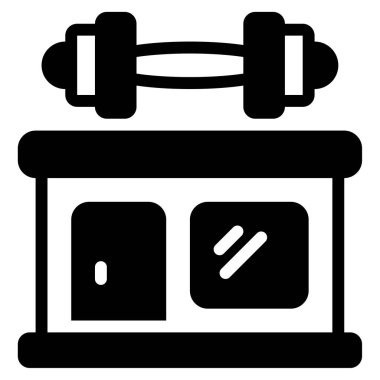 Spor Ağırlığı Simgesi, Beyaz Arkaplanda Basit Vektör İllüstrasyonu