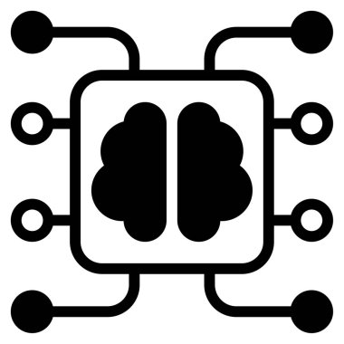 Makine Öğrenme Simgesi, Beyaz Arkaplanda Basit Vektör ResmiComment